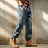 Vintage Wash Denim Jogger Pants P1781