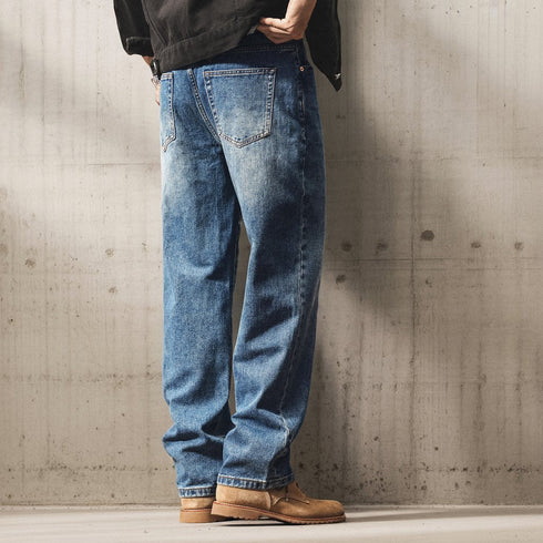 【OUTLET/即納】クラシックウォッシュストレートデニムパンツ P1939