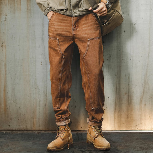 Earth Brown Work Denim Pants P1906