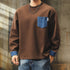 Trad Color Block Pocket Long Sleeve T-shirt P1845