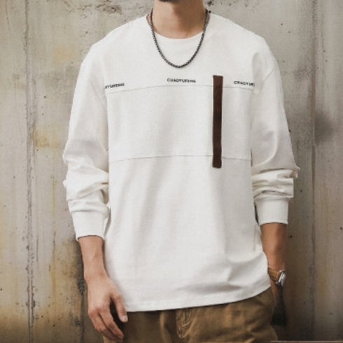 Block Texture Line Long sleeve T-Shirt P1678