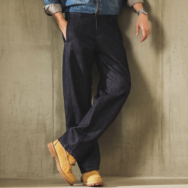 【OUTLET/即納】クラシックインディゴストレートデニムパンツ P1940