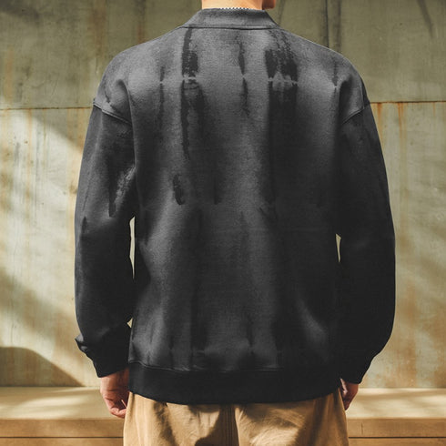 Relax Silhouette Pocket Crewneck Sweatshirt P1849