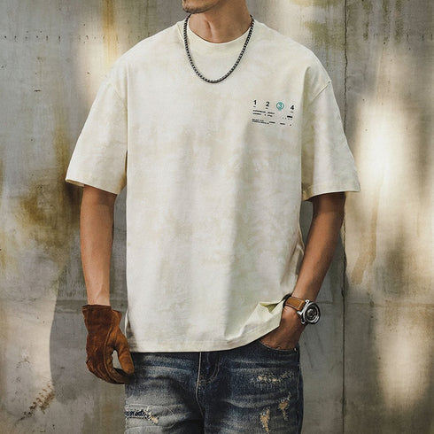 Number Art Back Print T-Shirt P0890