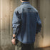 Two Tone Denim Contrast Design Long Sleeve Shirt P1670