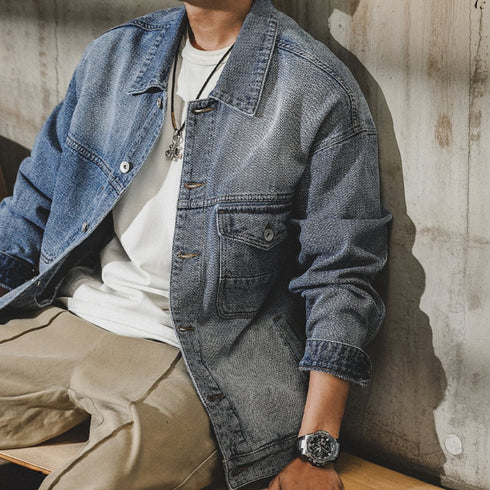 Vintage Wash Denim Jacket P1732