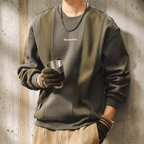 Military Taste Line Design Long Sleeve Sweatshirt P1612