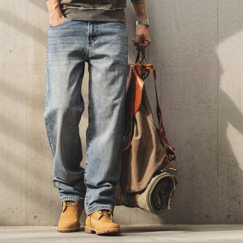 【OUTLET/即納】クラシックウォッシュストレートデニムパンツ P1939