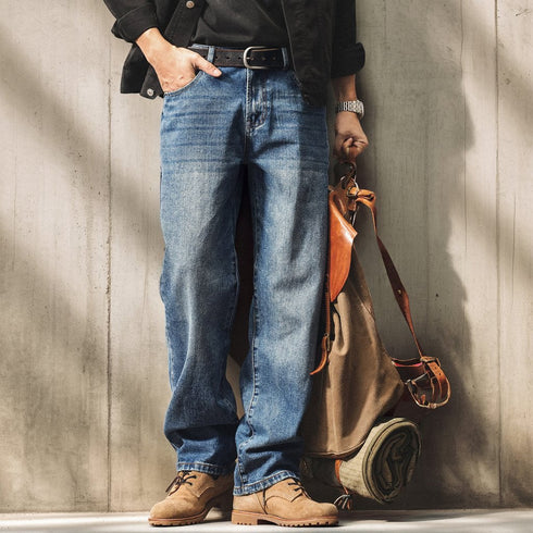 【OUTLET/即納】クラシックウォッシュストレートデニムパンツ P1939