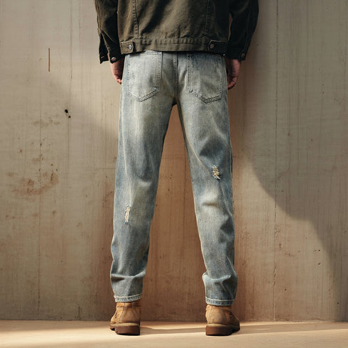 Damaged Wash Relax Jeans P1773