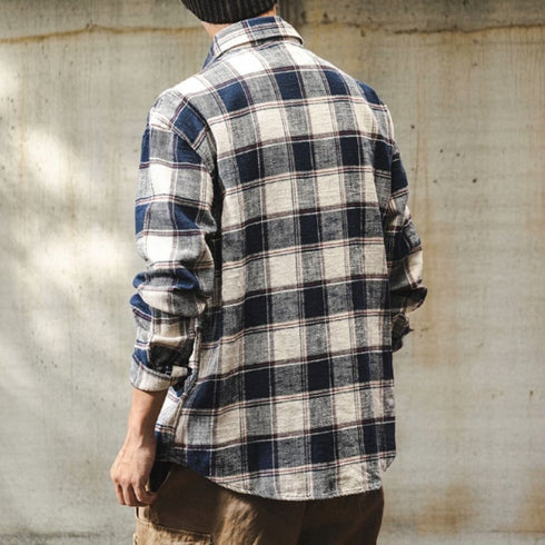 【OUTLET/即納】クラシックラインチェックシャツ P0085