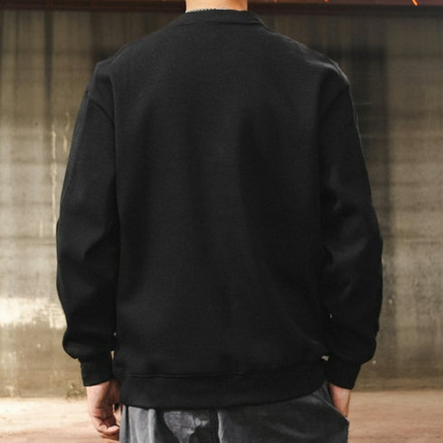 【OUTLET/即納】ミリタリーテイストラインデザイン長袖スウェット P1612