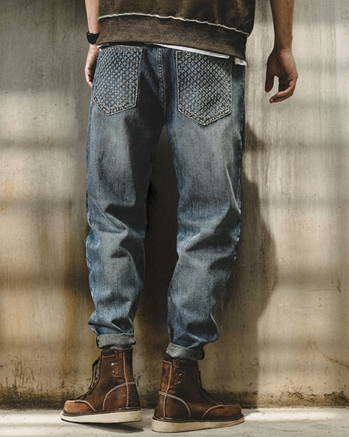 Crash Patch Denim Pants P1537