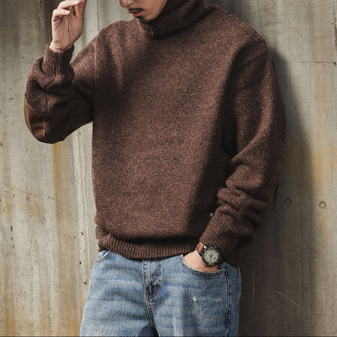 Elbow Patch Turtleneck Knit P1907