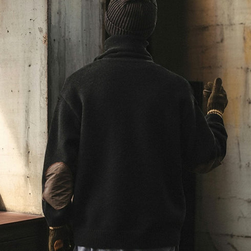 Elbow Patch Turtleneck Knit P1907