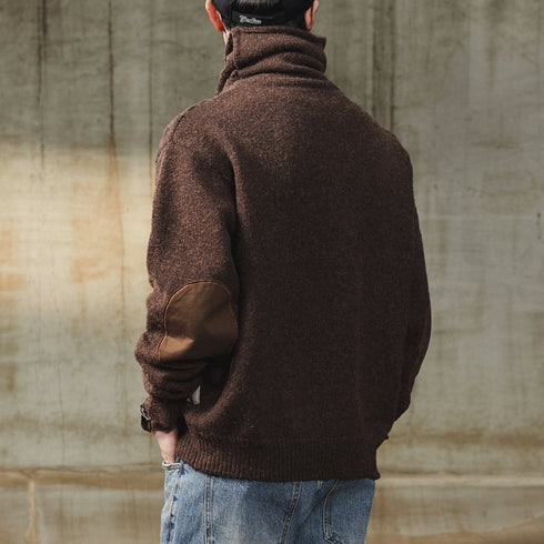 Elbow Patch Turtleneck Knit P1907