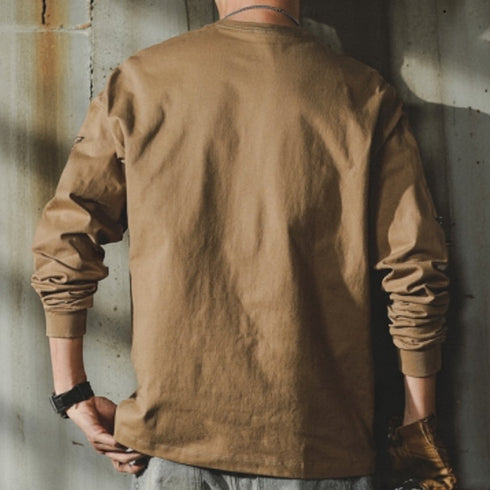 Monotone Style Print Design Long Sleeve T-Shirt P1615