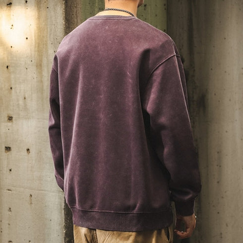 Vintage Font Print Sweat P1597