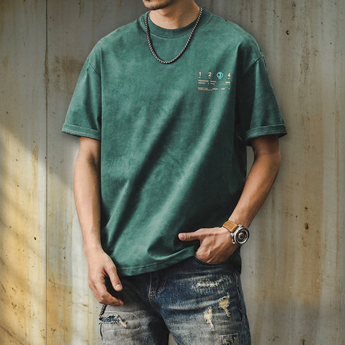 【OUTLET/即納】ナンバーアートバックプリント半袖Tシャツ P0890