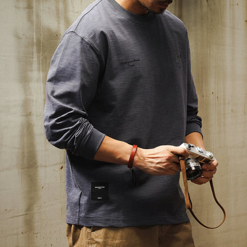 Monotone Logo Point Long T-shirt P1623