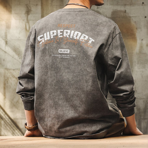 Back Print Long Sleeve T-shirt P1705