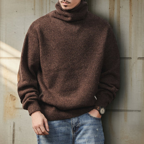 Elbow Patch Turtleneck Knit P1907