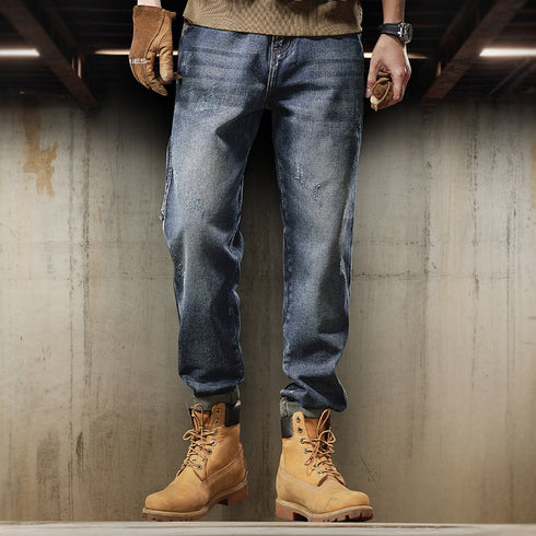 Vintage Patch Pocket Denim Jeans P0289