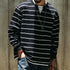 Layered Design Border Skipper Long T-shirt P1972