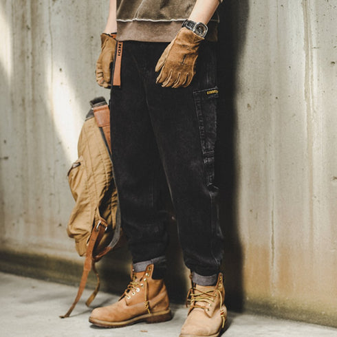 Utility Pocket Work Denim Pants P0788