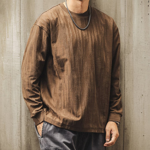 Natural Uneven Long Sleeve T-shirt P1949