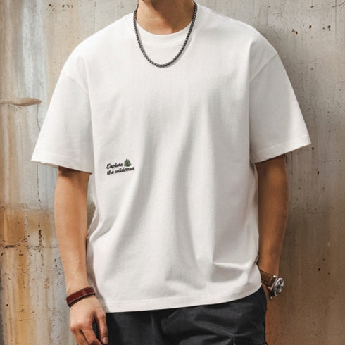 Outdoor Motif Back Graphic Short Sleeve T-shirt P1384