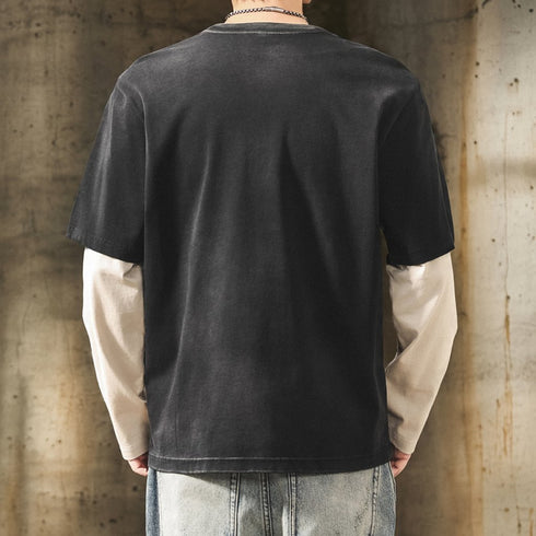 Vintage Style Lettering Long Sleeve T-shirt P1817