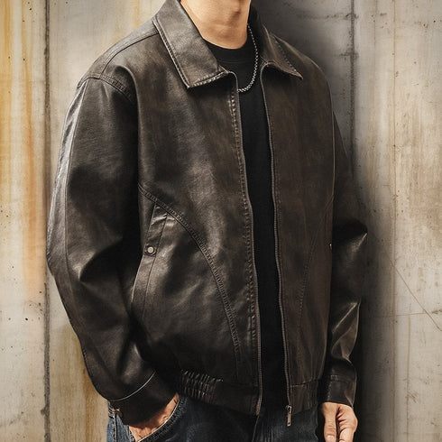 Vintage Leather-Like Jacket P1882