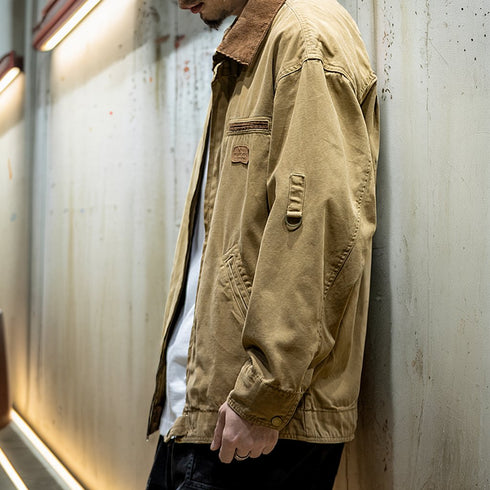 【OUTLET/即納】コーデュロイカラーワークジャケット P0476
