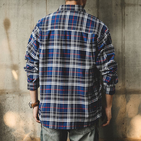 Double Pocket Mixed Check Shirt P1622