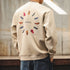 Colorful Feather Circle Back Print Sweatshirt P1837