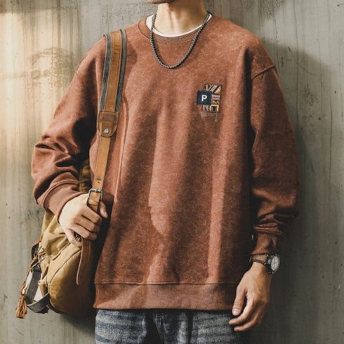 Minimal Logo Print Sweatshirt P1616