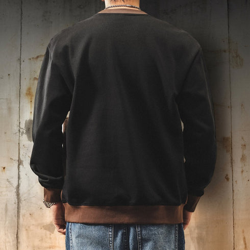 Blocking Design Color Panel Long T-shirt P1848