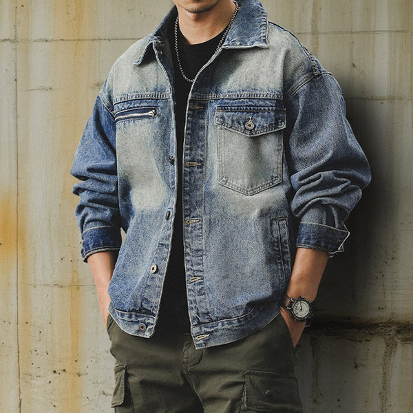Vintage Wash Denim Jacket P1729