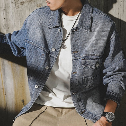 Vintage Wash Denim Jacket P1732