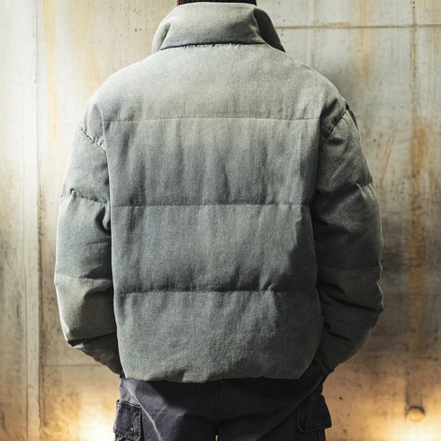 Washed Color Short Down Jacket P1866