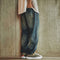 Vintage Wash Smile Embroidery Wide Denim Pants P1973