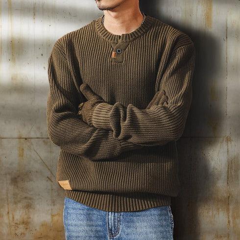 Classic Rib Knit Sweater P1901