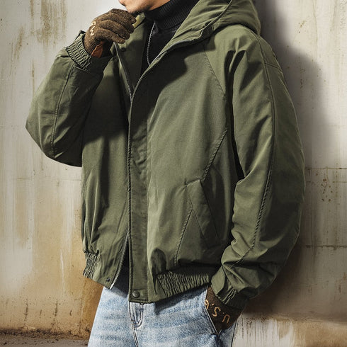 Military Mood Down Hooded Jacket P1867