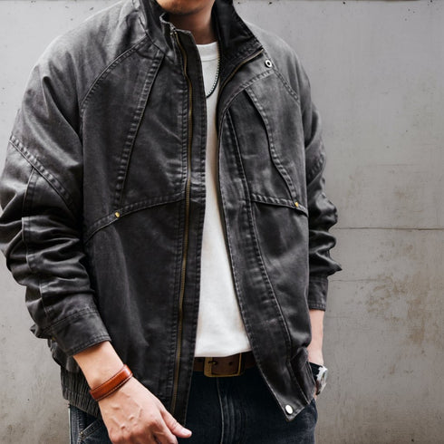 Vintage Mood Stand Zip Jacket P1922