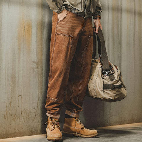 Earth Brown Work Denim Pants P1906