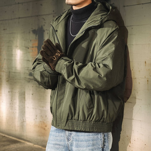 Military Mood Down Hooded Jacket P1867