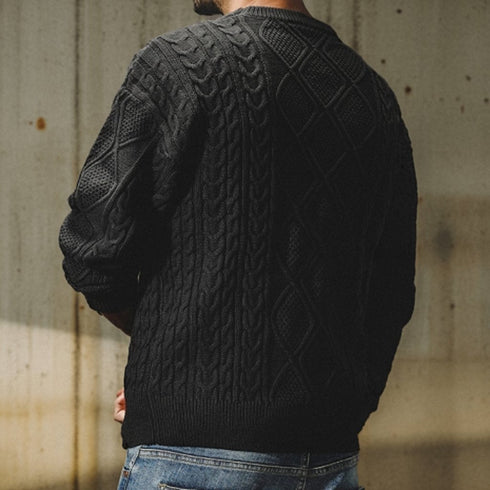 【OUTLET】シンプルクラフトリラックスニットセーター P1657