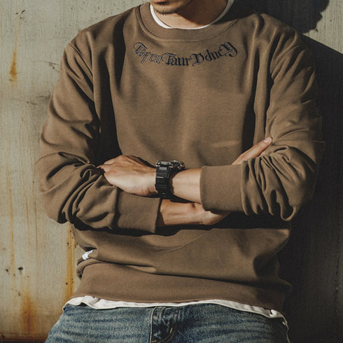 Monotone Logo Accent Long Sleeve Sweatshirt P1580