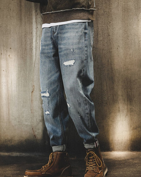 Crash Patch Denim Pants P1537